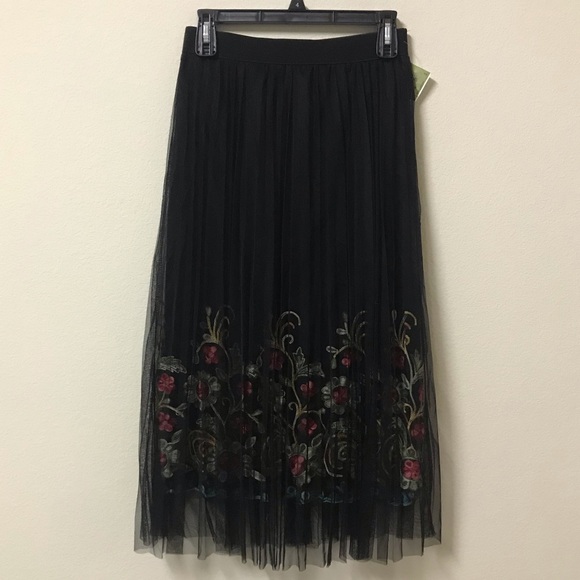 Moon Collection Dresses & Skirts - Moon Collection Mesh Embroidered Skirt